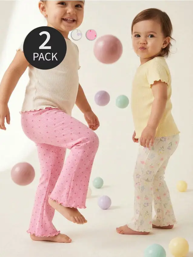Sinsay Leggings a zampa 2 pack - panna