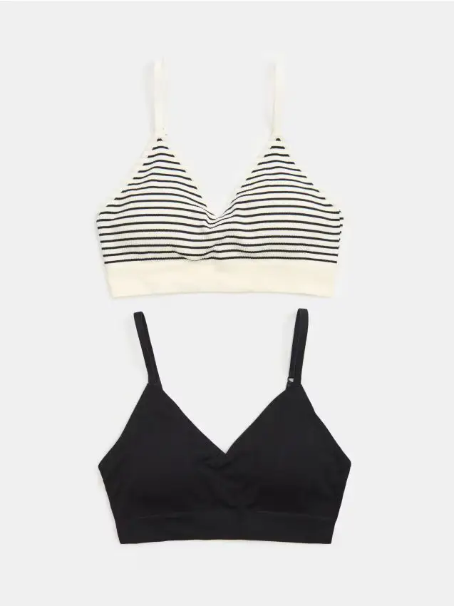 Sinsay Reggiseni a coste tipo top 2 confezioni - multicolor