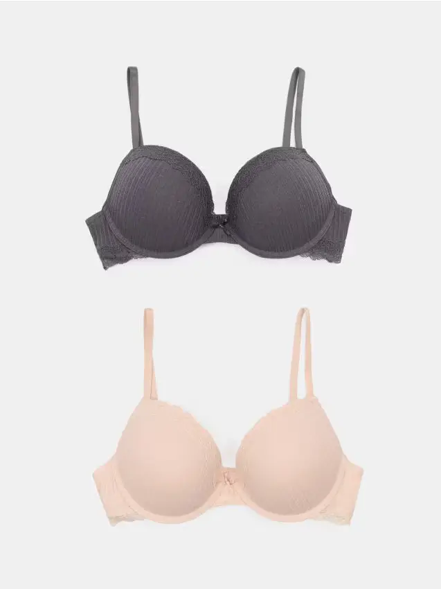 Reggiseni push-up in pizzo, confezione da 2 - multicolor