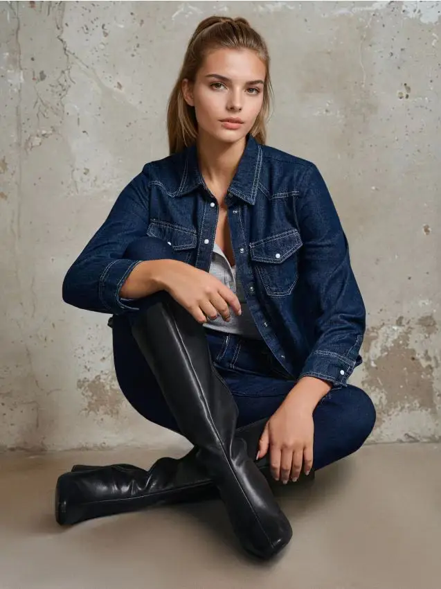 Sinsay Stivali al ginocchio Nero 4419318