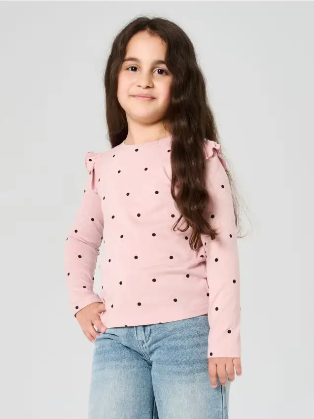 T-shirt in cotone - rosa cipria