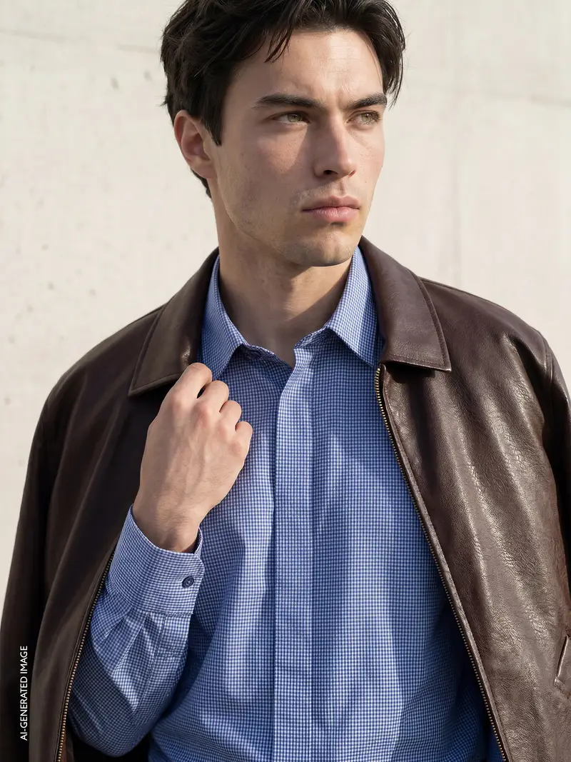 Sisley Camicia Tinto Filo, Uomo, Blu