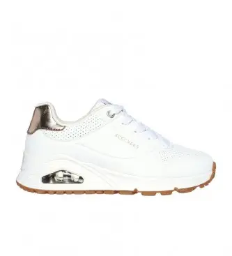Skechers per donna/ragazza 310545L Scarpe Uno Gen1 Shimmer A bianche, Bianco, 3 a 5cm, Stringhe, Casual, moda per bambini Pelle