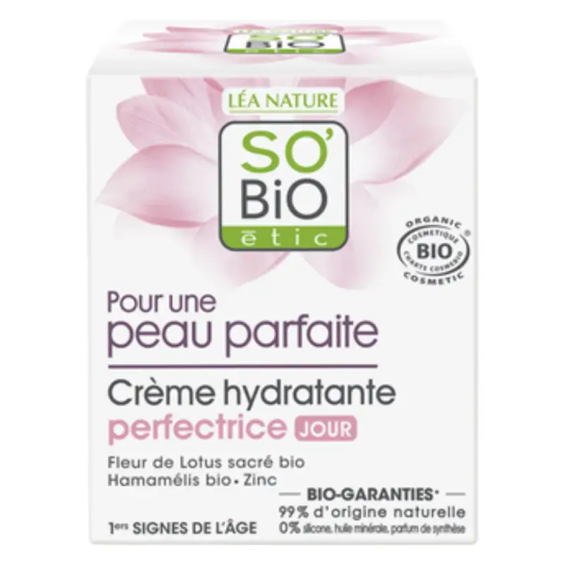 SO BiO étic LÉa nature Pour une peau parfaite - Crema Idratante Lisciante Pelle Perfetta, 50 ml