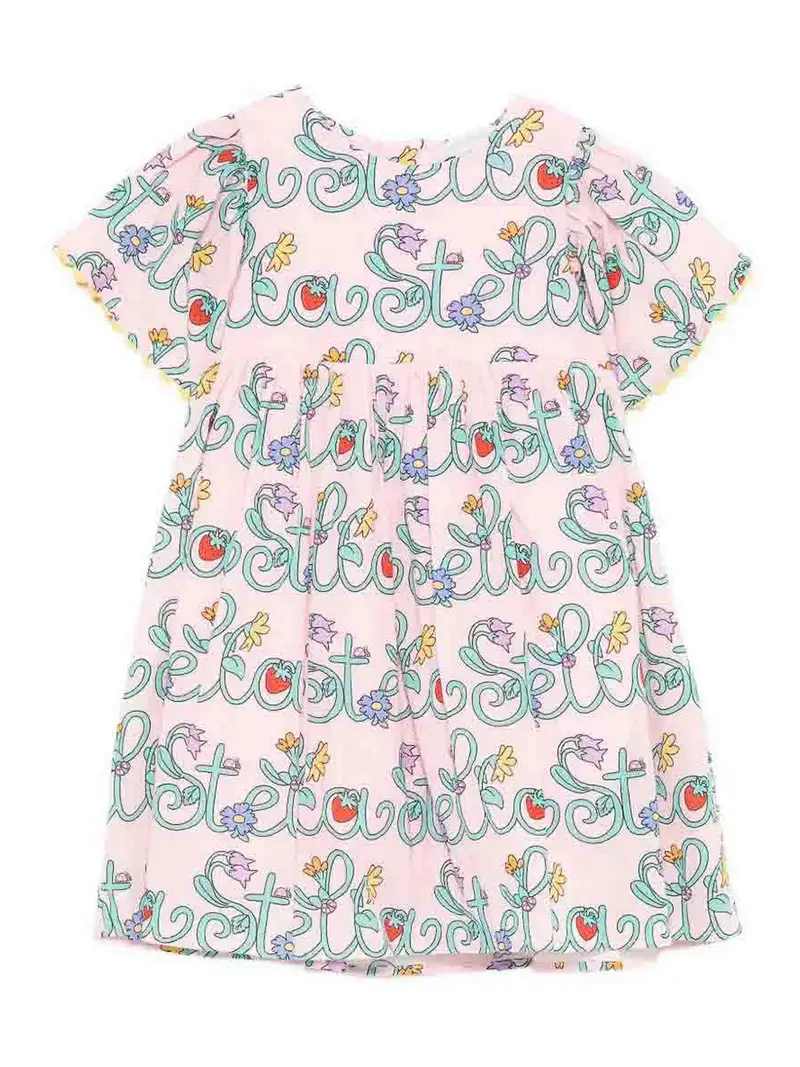 Stella Mccartney Abito A Maniche Corte Color Carne E Neutri