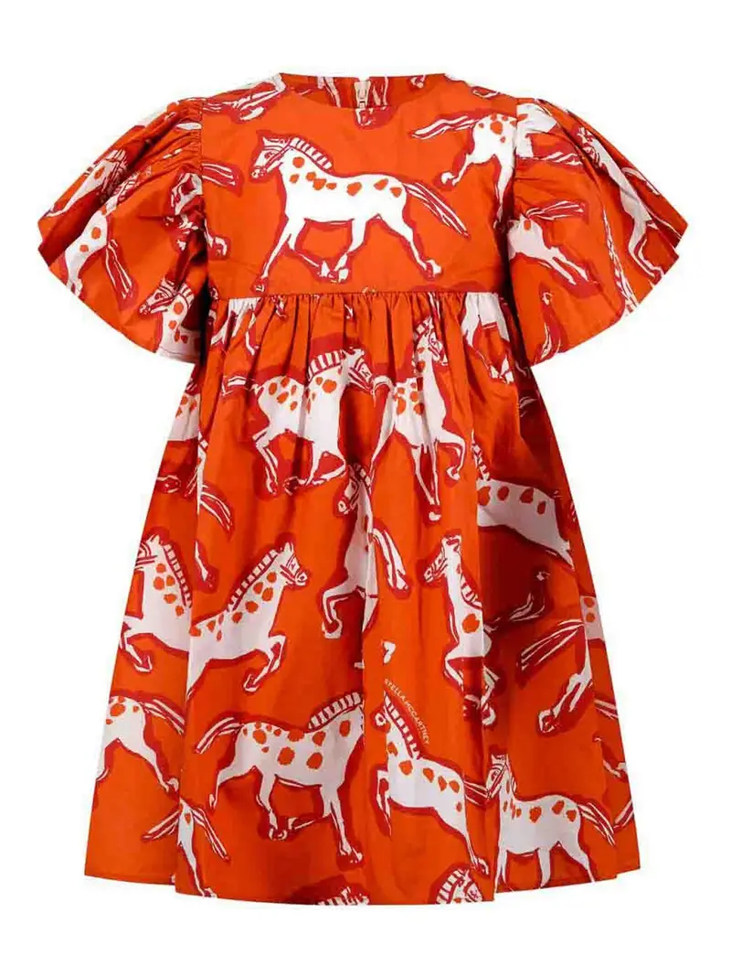 Stella Mccartney Abito Con Stampa Rosso