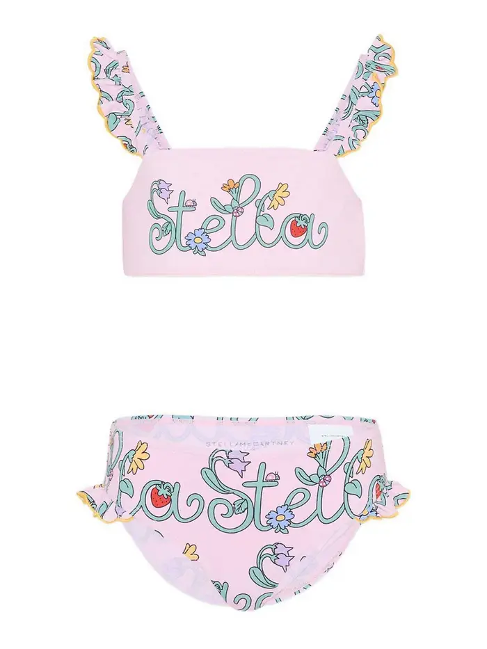 Stella Mccartney Bikini A Fiori Color Carne E Neutri