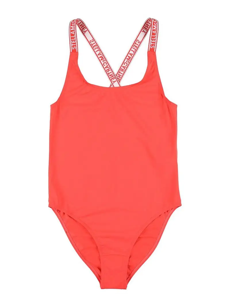 Stella Mccartney Costume Da Bagno Con Logo Rosso