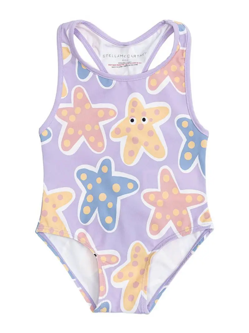 Stella Mccartney Costume Da Bagno Con Stampa Viola