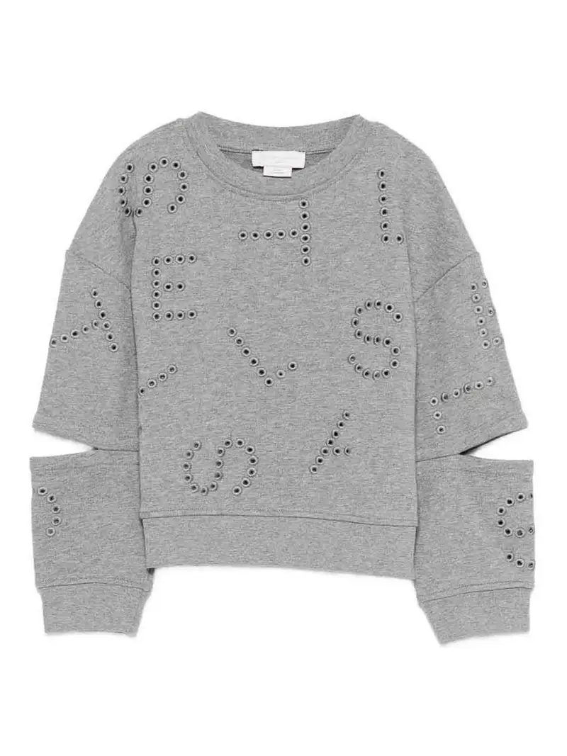 Stella Mccartney Felpa Con Logo Grigio