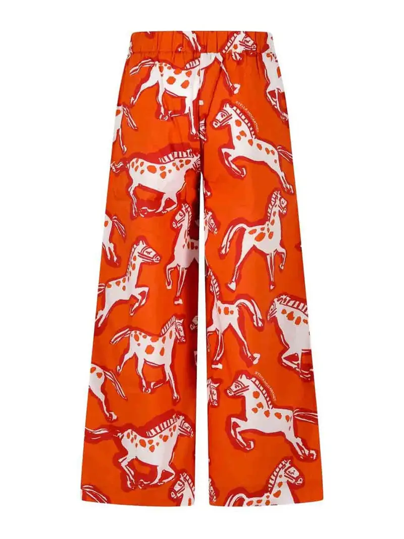 Stella Mccartney Pantaloni Con Stampa Rosso