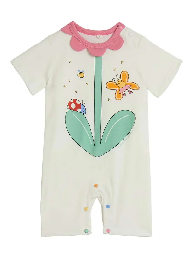 Stella Mccartney Tutina Con Stampa Crema