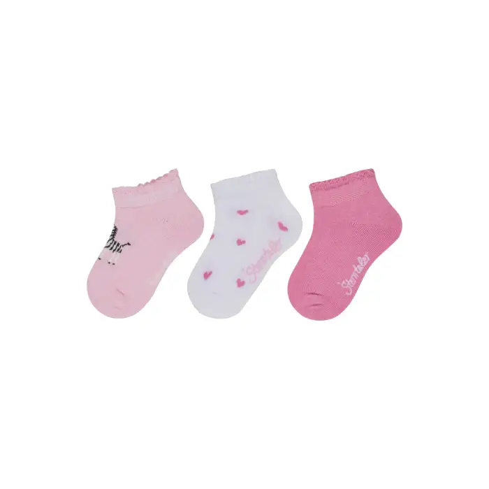 Calze bambina Sterntaler Zebra (x3) Rose