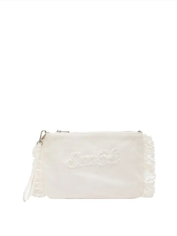 borsa pochette sun68 da donna - bianco