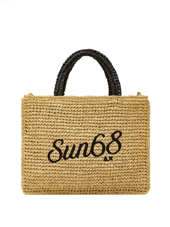 borsa shopper sun68 da donna - beige
