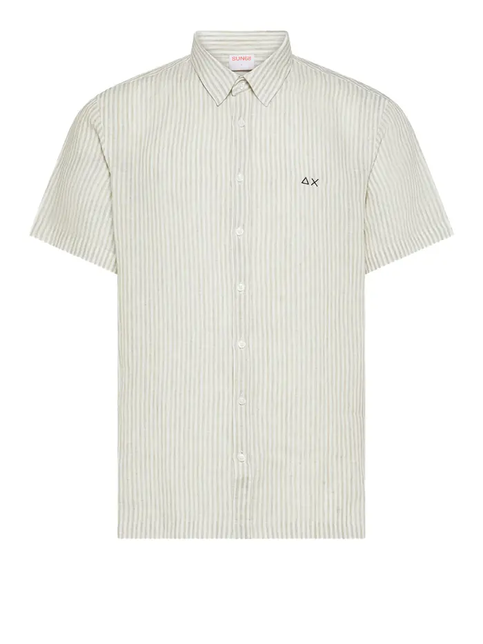 camicia casual sun68 da uomo - beige