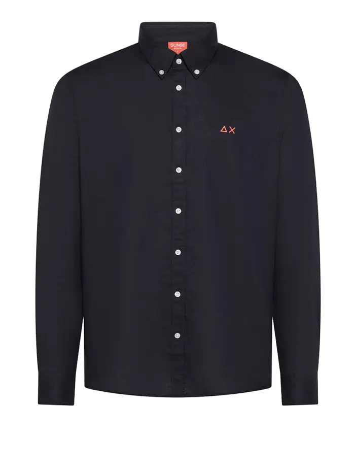 camicia casual sun68 da uomo - blu