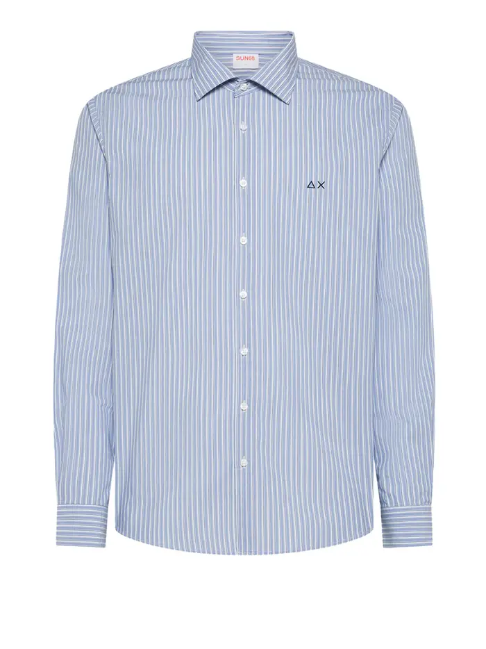 camicia casual sun68 da uomo - celeste