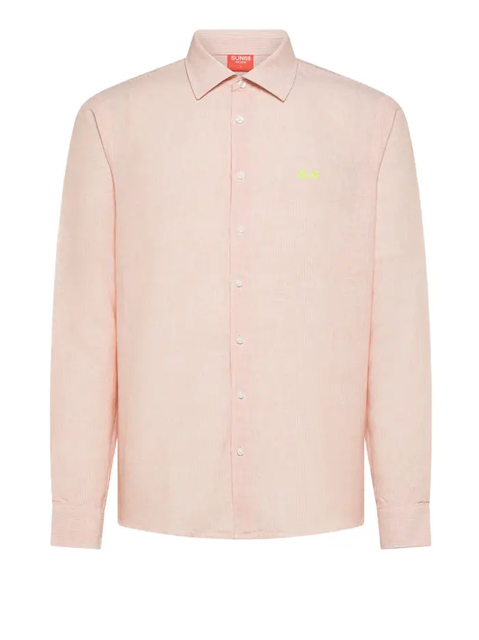 camicia casual sun68 da uomo - rosa
