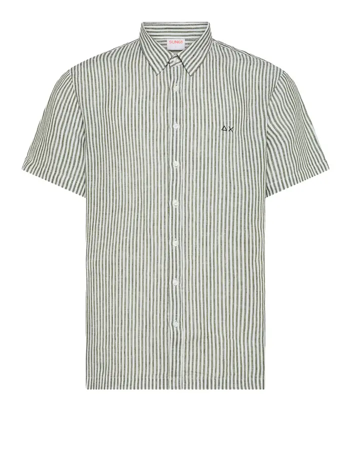 camicia casual sun68 da uomo - verde