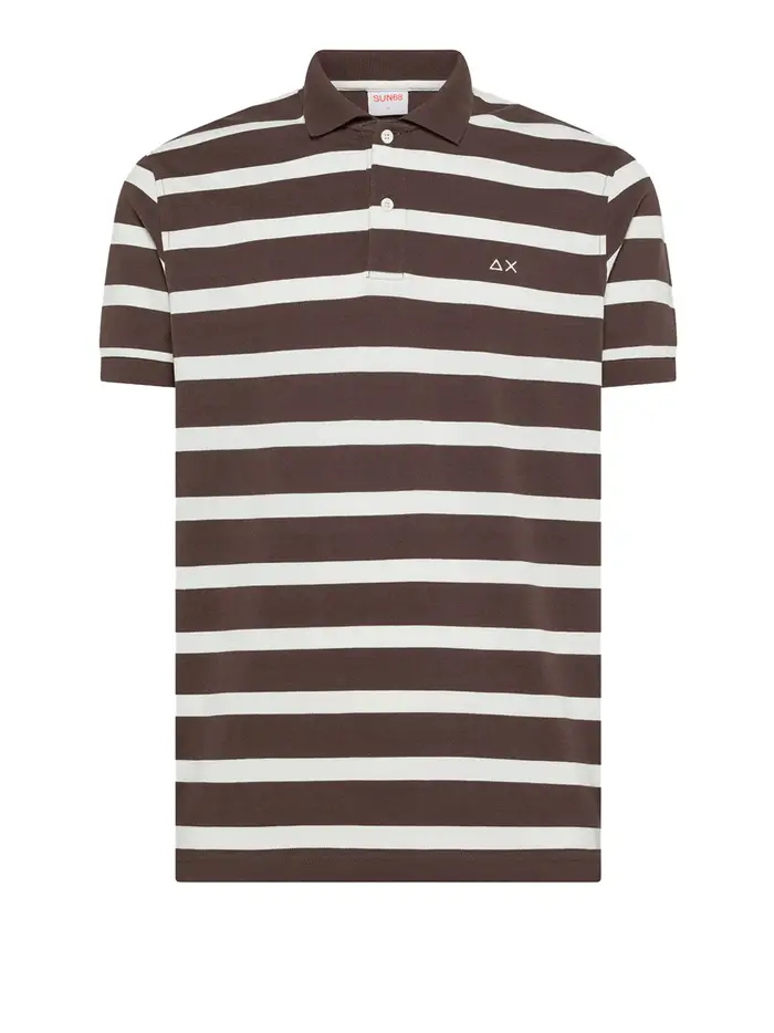 polo sun68 da uomo - marrone