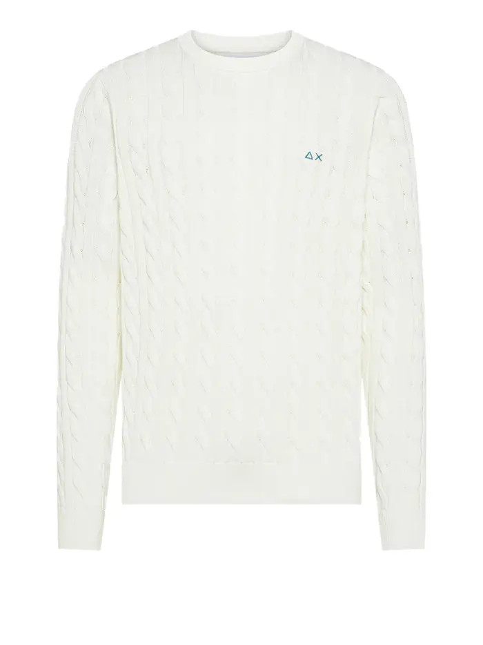 pullover sun68 da uomo - bianco