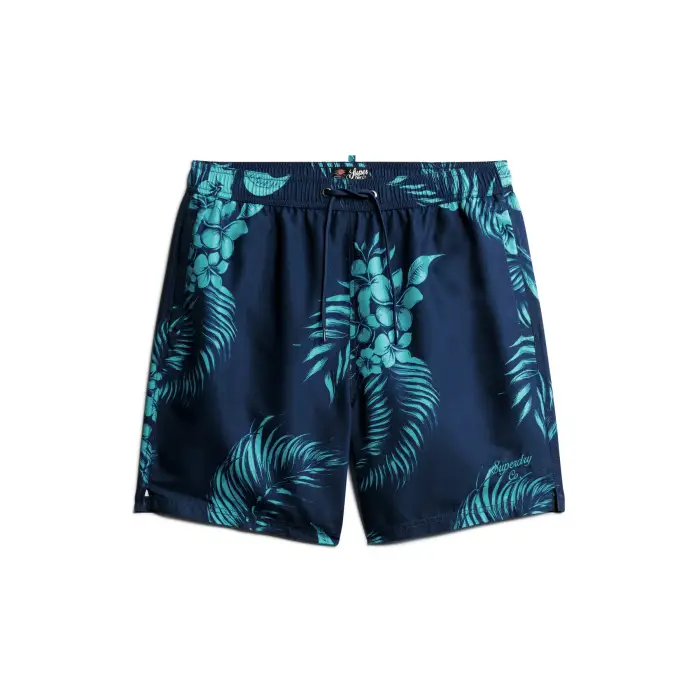 Costume slip uomo con stampa hawaiana Superdry