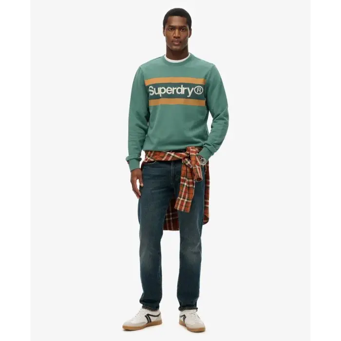 Felpa casual a righe Superdry Core Logo