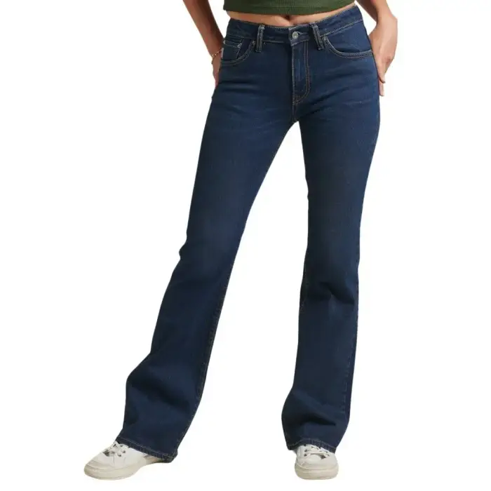 Jeans skinny a vita media da donna Superdry Bleu