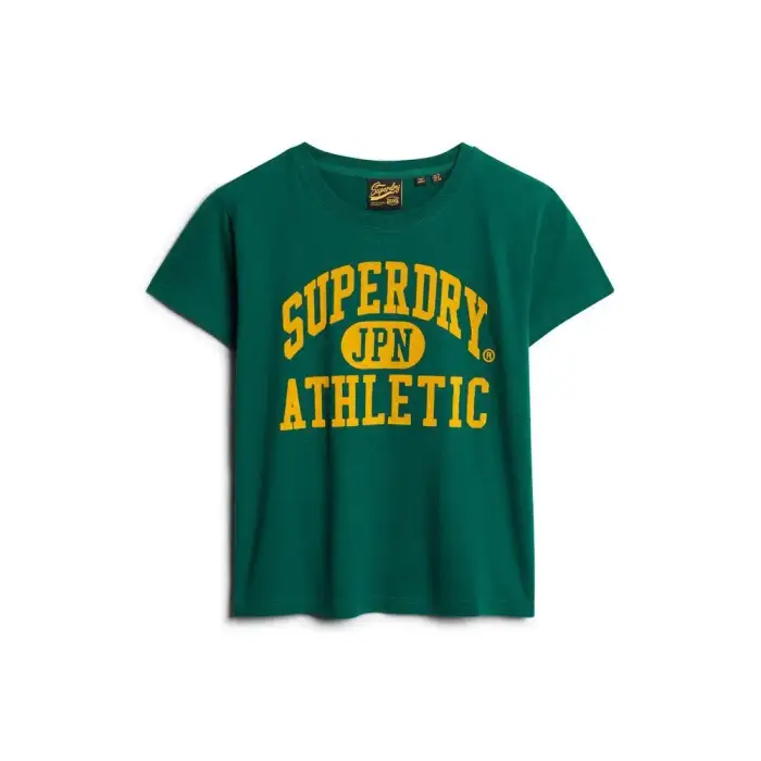 T-shirt aderente con stampa donna Superdry Varsity