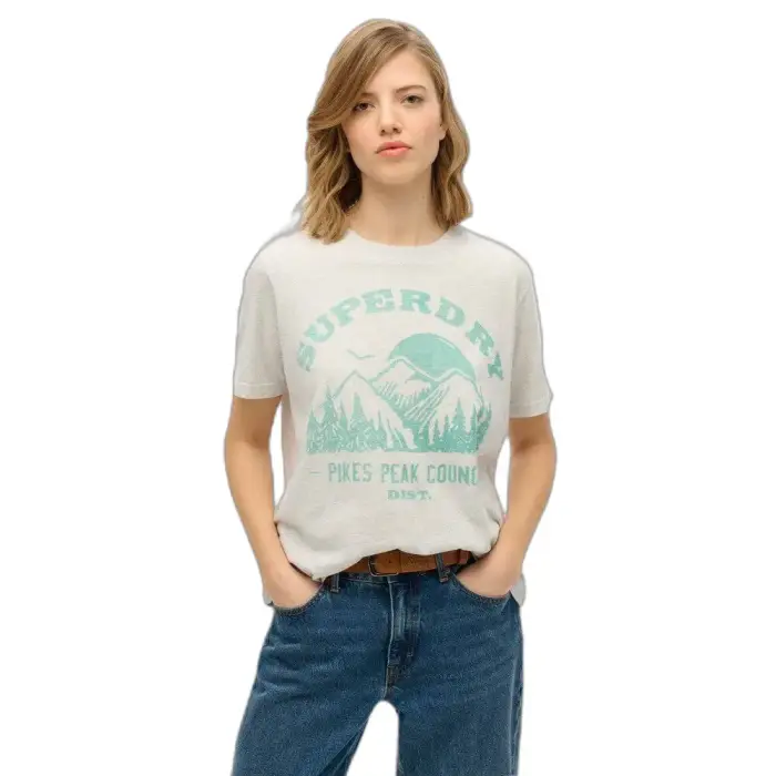 T-shirt monocromatico casual donna Superdry Lo-Fi