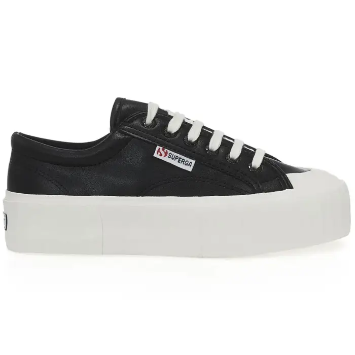 Scarpe da ginnastica da donna Superga 2631 Stripe Plateform Veg Noir