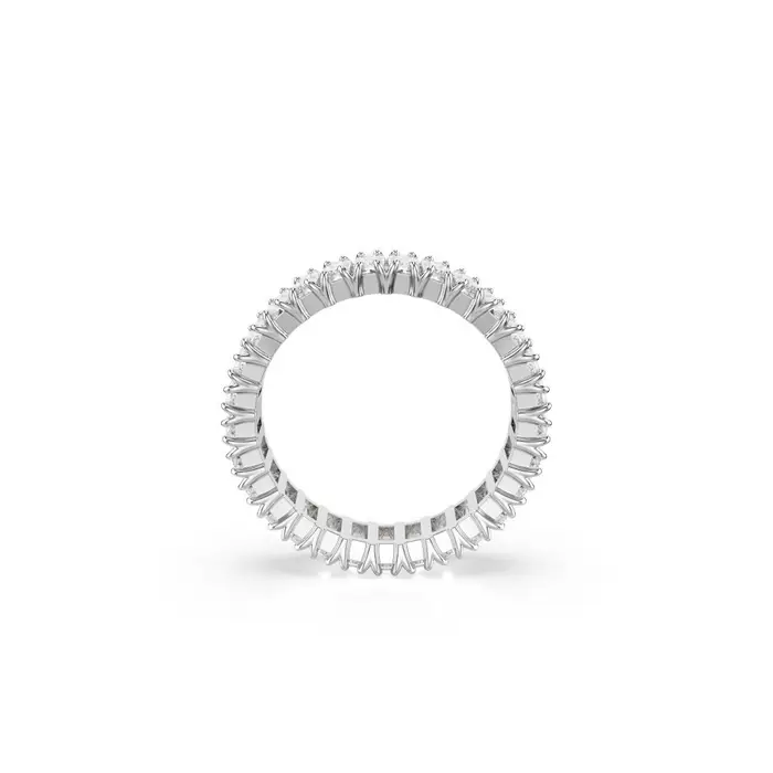 Anello A Fascia Matrix - Placcato Argento - Swarovski