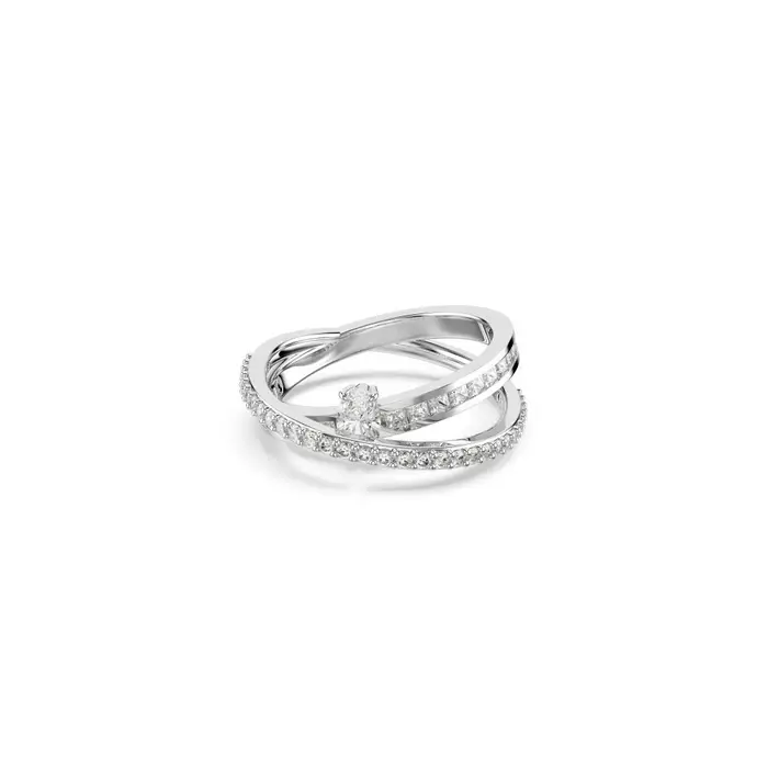 Anello Hyperbola - Swarovski - Placcato Rodio