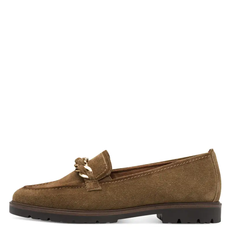 tamaris Pantofole moderne da donna à chaîne raffinée Marron