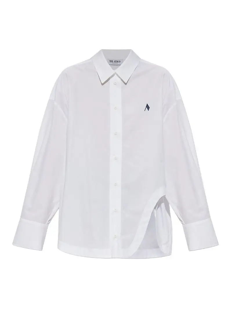 The Attico Camicia di cotone logo Bianco
