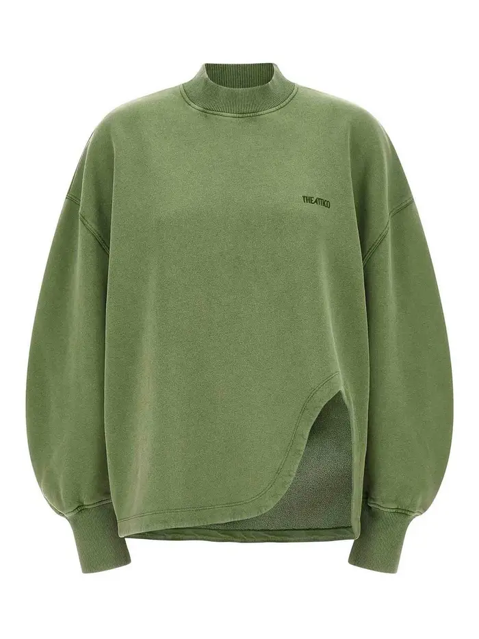 The Attico Felpa con spacco sagomato Verde