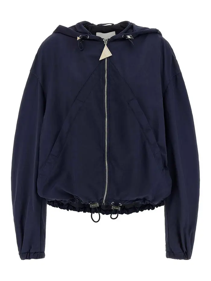 The Attico Giubbotto bomber con cappuccio Blu