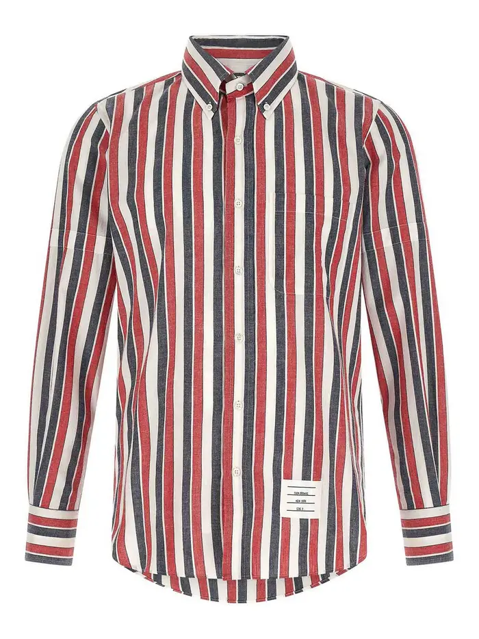 Thom Browne Camicia in cotone Madras Multicolore