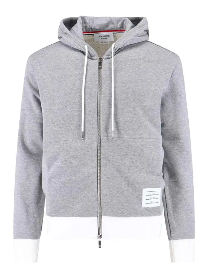 Thom Browne Felpa Zip Grigio