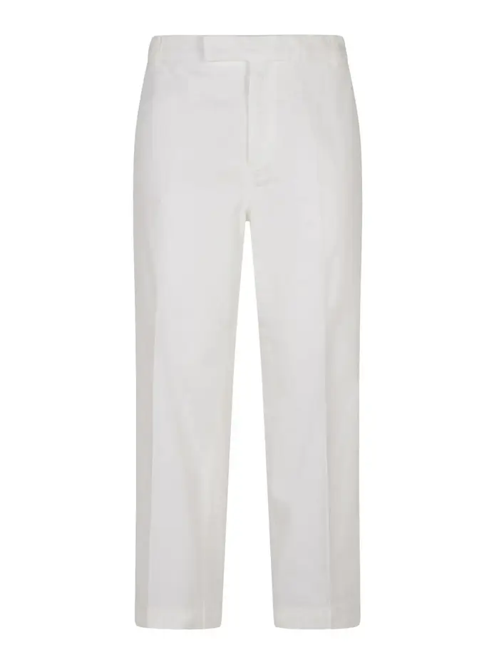 Thom Browne Pantaloni in gamba dritta di cotone Bianco