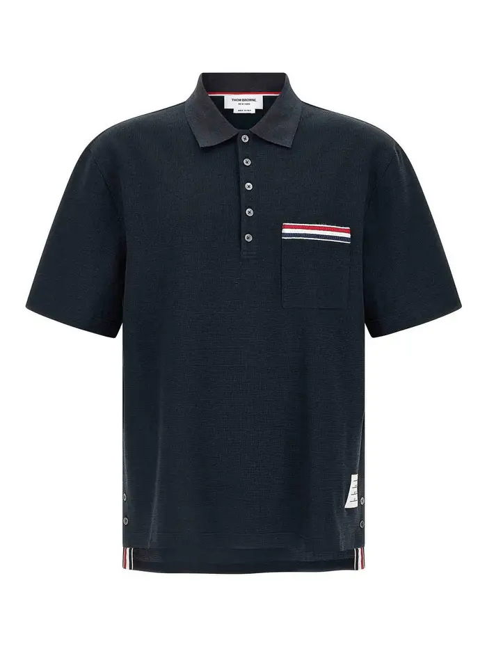 Thom Browne Polo Blu