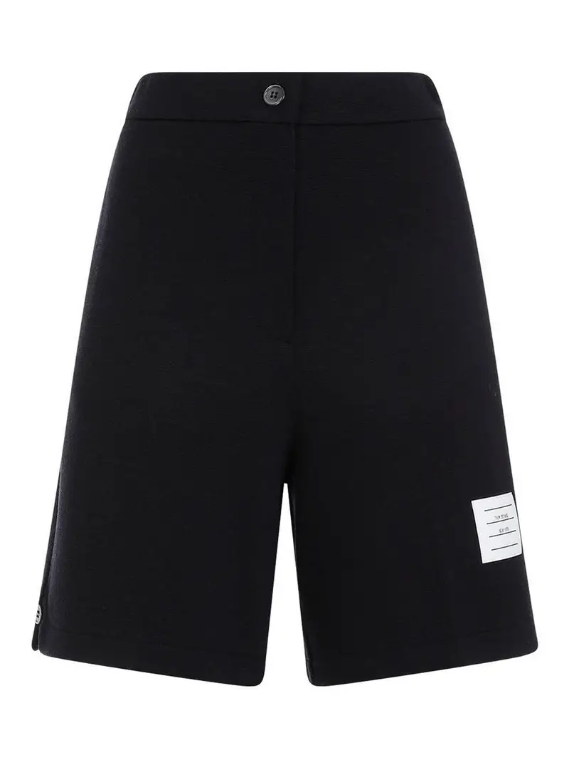 Thom Browne Short a vita alta Blu scuro