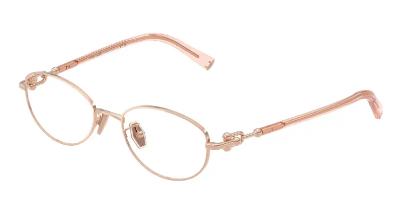 Tiffany Unisex TF1176D 6105 Montature da vista Metallo Oro Trasparente Rotonda Normale