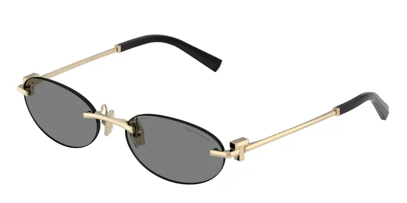 Tiffany Unisex TF3119D 602187 Occhiali da sole Metallo Oro Grigio Rotonda Normale