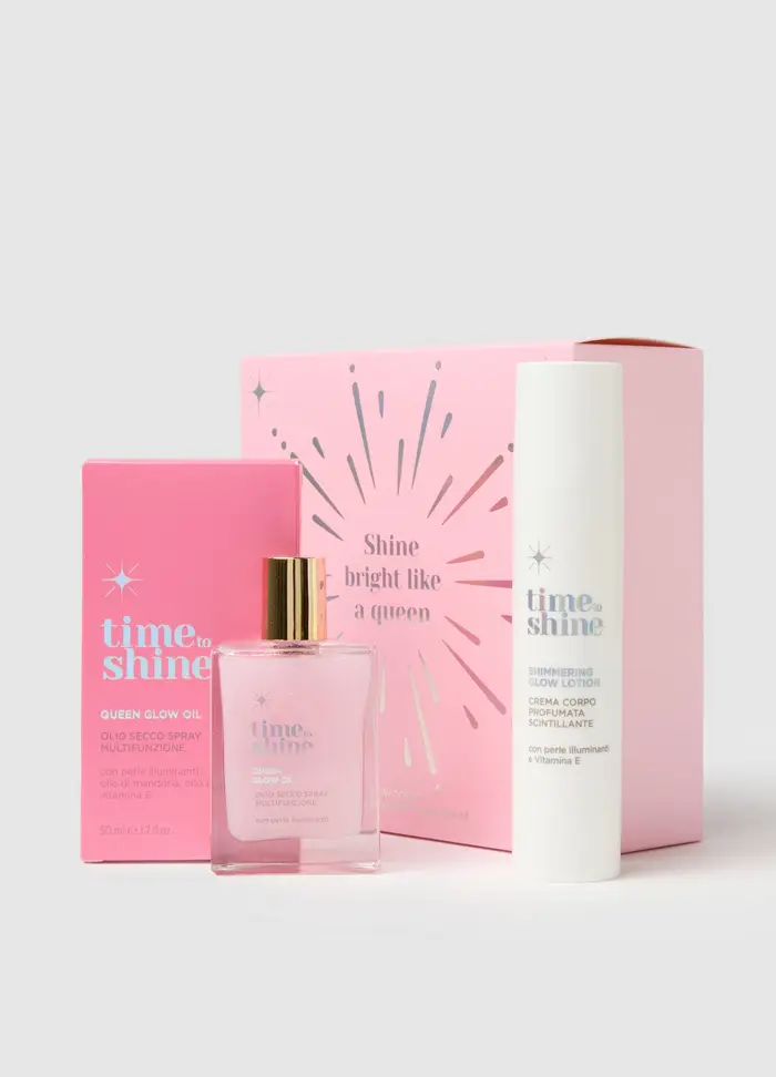 Time To Shine Kit Shine Queen X2 (olio Pink + Body Lotion), Donna