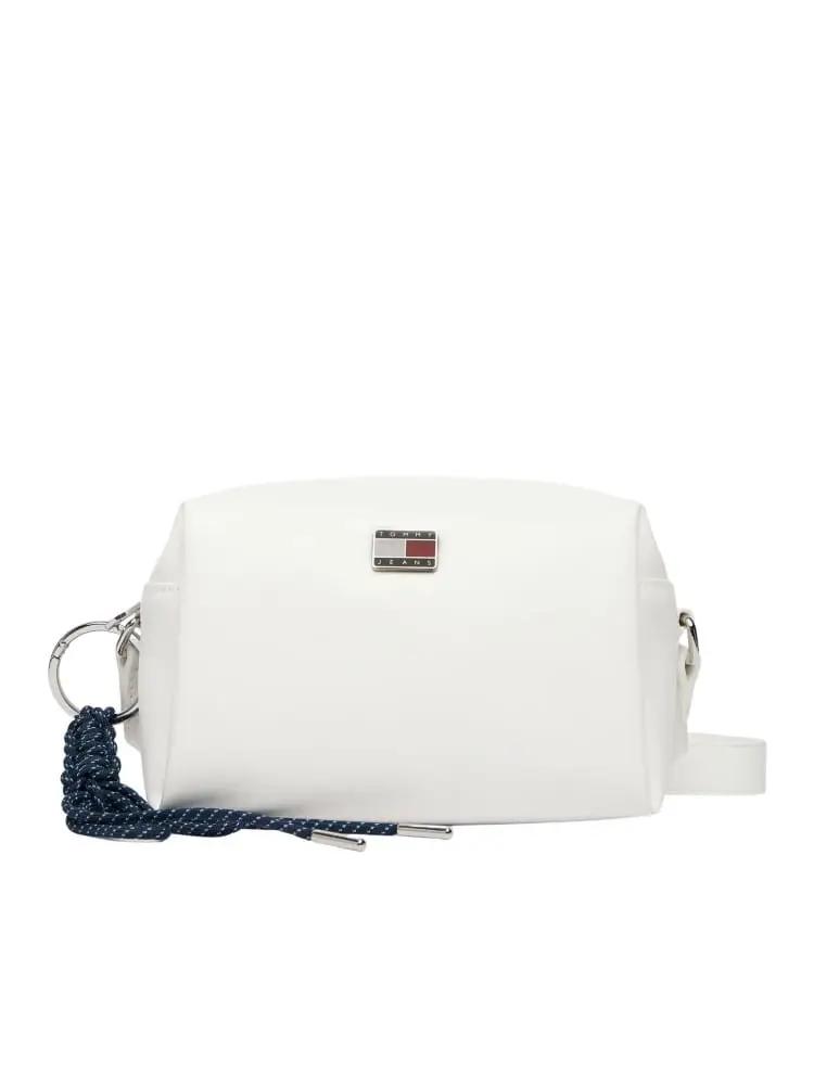 Tommy Hilfiger camera bag donna bianca a tracolla con charm