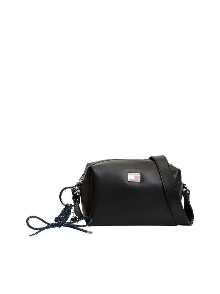 Tommy Hilfiger camera bag donna nera a tracolla con charm