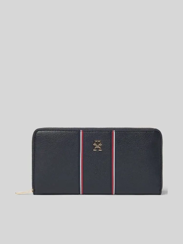 Tommy Hilfiger portafoglio blu navy donna mini logo