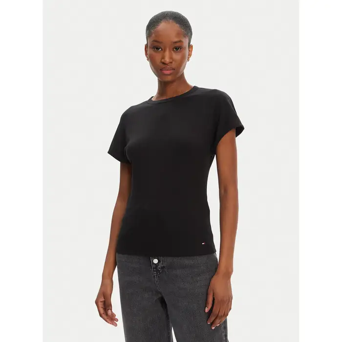 Tommy Hilfiger T-shirt WW0WW45731 Nero Slim Fit